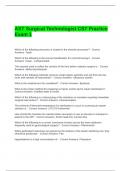 AST Surgical Technologist CST Practice Exam 1 with correct Answers
