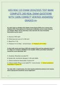 HESI NSG 123 EXAM 2024&sol;2025 TEST BANK  COMPLETE 200 REAL EXAM QUESTIONS  WITH 100&percnt; CORRECT VERIFIED ANSWERS&sol;  GRADED A&plus;