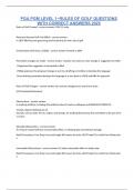 PGA PGM LEVEL 1-RULES OF GOLF QUESTIONS WITH CORRECT ANSWERS 2025