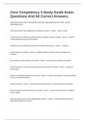 Core Competency 3 Study Guide Exam Questions And All Correct Answers&period;