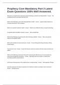 Prophecy Core Mandatory Part 2 Latest Exam Questions 100&percnt; Well Answered&period;