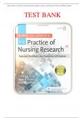Burns and Grove's The Practice of Nursing Research&colon; Appraisal&comma; Synthesis&comma; and Generation of Evidence 8th Edition TEST BANK