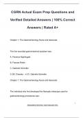 CGRN Actual Exam Prep Questions and  Verified Detailed Answers &vert; 100&percnt; Correct  Answers &vert; Rated A&plus;