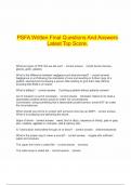 PSFA Written Final Questions And Answers Latest Top Score&period;