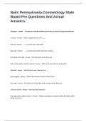 Nails Pennsylvania Cosmetology State Board Pre Questions And Actual Answers&period;
