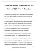 CHM2210L Midterm Exam Questions and  Answers 100&percnt; Solved &vert; Graded A&plus;