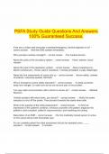 PSFA Study Guide Questions And Answers 100&percnt; Guaranteed Success&period;