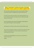 Relias&colon; Naturalistic Teaching Strategies &vert; Questions with 100&percnt; Correct Answers&vert; Verified &vert; Updated 2025