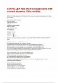 LVN NCLEX real exam set questions with correct answers 100&period;pdf