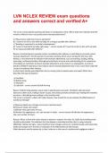 LVN NCLEX REVIEW exam questions and answers correct and verified A&period;pdf