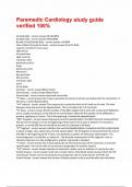 Paramedic Cardiology study guide verified 100&period;pdf