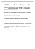 MIEH 300&colon; Environmental Problems and Waste Management Quiz