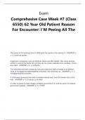 Exam Comprehesive Case Week &num;7 &lpar;Class  6550&rpar; 62 Year Old Patient Reason  For Encounter&colon; I&grave;M Peeing All Th