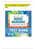 Test Bank for Davis Advantage Basic Nursing&colon; Thinking&comma; Doing&comma; and Caring 3rd Edition By Leslie S&period; Treas&semi; ISBN&colon; 9781719642071 Chapter 1-41&vert; Complete Guide A&plus; &period;