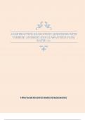 AANP PRACTICE EXAM STUDY QUESTIONS WITH VERIFIED ANSWERS 2024 GUARANTEED PASS &vert; RATED A&plus;