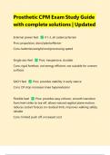 Prosthetic CPM Exam Study Guide with complete solutions &vert; Updated 2025&sol;2026