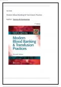 Test Bank For Modern Blood Banking & Transfusion Practices 7th Edition By Denise M Harmening 9780803668881 Chapter 1-29 Complete Guide &period;