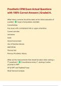 Prosthetic CPM Exam Actual Questions with 100&percnt; Correct Answers &vert; Graded A&vert; Latest 2025&sol;2026