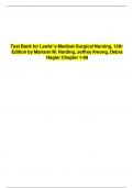 Test Bank For Lewis's Medical- Surgical Nursing&comma; 12th Edition by Mariann M&period; Harding&comma; Jeffrey Kwong&comma; Debra Hagler Chapter 1-69 Complete Latest 2025
