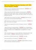 Red Cross Lifeguard Training &vert; Questions with 100&percnt;  Correct Answers &vert; Verified
