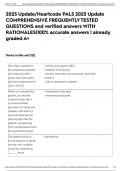 2025 Update&sol;Heartcode PALS 2025 Update COMPREHENSIVE FREQUENTLY TESTED QUESTIONS and verified answers WITH RATIONALES&vert;100&percnt; accurate answers &vert; already graded A&plus;