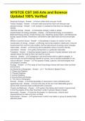 NYSTCE CST 245 Arts and Science Updated 100&percnt; Verified