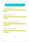 Basic Vehicle Technologies 2&colon; Safety Questions and Answers Graded A&plus;