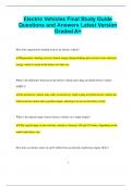 Electric Vehicles Final Study Guide Questions and Answers Latest Version  Graded A&plus;