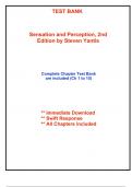 Test Bank for Sensation and Perception&comma; 2nd Edition by Yantis &lpar;All Chapters included&rpar;