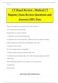CT Board Review - Medical CT Registry Exam Review Questions and Answers 100&percnt; Pass