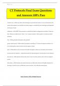 CT Protocols Final Exam Questions and Answers 100&percnt; Pass