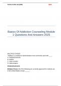 Basics Of Addiction Counseling Module 1 Questions And Answers 2025