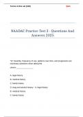 NAADAC Practice Test 2 - Questions And Answers 2025