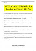 CIW IBA Lesson 3 Unlimited Review Questions and Answers 100&percnt; Pass