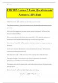 CIW IBA Lesson 3 Exam Questions and Answers 100&percnt; Pass