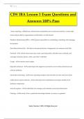 CIW IBA Lesson 1 Exam Questions and Answers 100&percnt; Pass