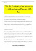 CIW IBA Certification Test &lpar;Questions 1 - 20&rpar; Questions and Answers 100&percnt; Pass