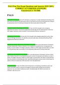 PALS Post Test Exam Questions and Answers 2025 100&percnt; CORRECT & VERIFIED ANSWERS&period; Guaranteed A&plus; SCORE