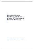 PPLE Pennsylvania Psychology Law Exam - Chapter 41 &vert;&vert; Questions & Solutions &lpar;Rated A&plus;&rpar;
