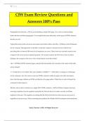 CIW Exam Review Questions and Answers 100&percnt; Pass