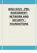 WGU D315 - PREASSESSMENT&colon; NETWORK AND SECURITY - FOUNDATIONS 2025 