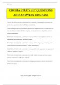 CIW IBA STUDY SET QUESTIONS AND ANSWERS 100&percnt; PASS