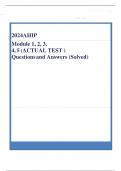2024 AHIP Module 1&comma; 2&comma; 3&comma; 4&comma; 5 &lpar;ACTUAL TEST &rpar; Questions and Answers &lpar;Solved&rpar;