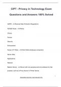 CIPT EXAM PACKAGE DEAL QUESTIONS AND VERIFIED DETAILED ANSWERS &vert; 100&percnt; GUARANTEED PASS &vert; ALREADY GRADED A&plus;