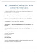 WOCN Continence Final Exam Study Guide &vert; Verified Solutions for Guaranteed Success