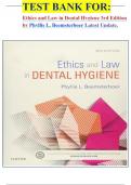 TEST BANK FOR&colon; Ethics and Law in Dental Hygiene 3rd Edition by Phyllis L&period; Beemsterboer Latest Update&period;