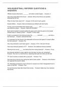 IHSA BASKETBALL REFEREE QUESTIONS & ANSWERS