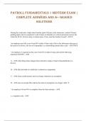 Payroll Fundamentals 1 Midterm Exam &vert; Complete Answers and A&plus; Graded Solutions
