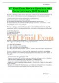 ATI Final Exam Review Questions with Correct Answers 2025 Graded A