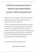 COCN Latest Actual Exam Review 1 Questions with Verified Detailed  Answers &vert; 100&percnt; Guaranteed Pass&excl;&excl;